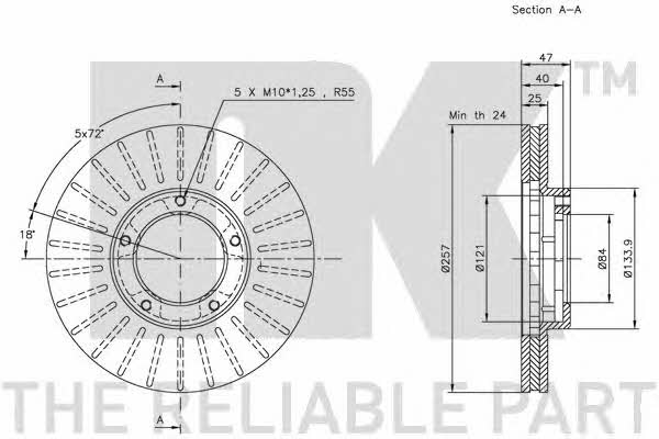 NK 209949 Тормозной диск передний вентилируемый 209949: Купить в Польше - Отличная цена на 2407.PL!
