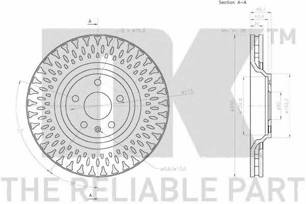 NK 3147162 Front brake disc ventilated 3147162: Buy near me in Poland at 2407.PL - Good price!