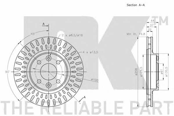 NK 203996 Тормозной диск передний вентилируемый 203996: Купить в Польше - Отличная цена на 2407.PL!