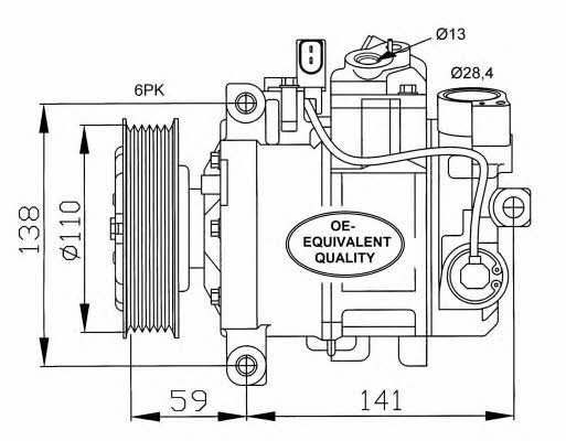 NRF Compressor, air conditioning – price 1225 PLN