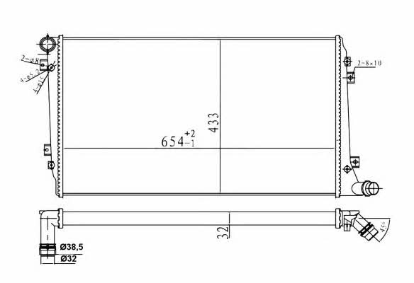 NRF Radiator, engine cooling – price 315 PLN