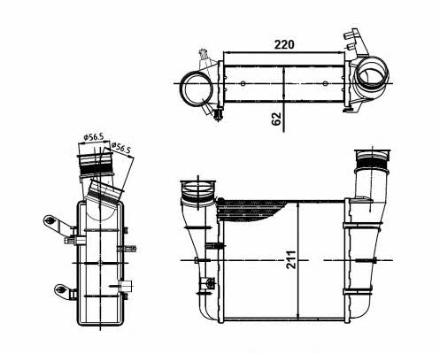 Intercooler, charger NRF 30148A