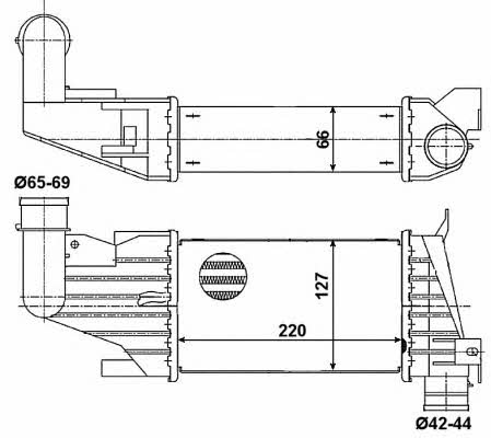 NRF Chłodnica powietrza doładowującego (intercooler) – cena 427 PLN