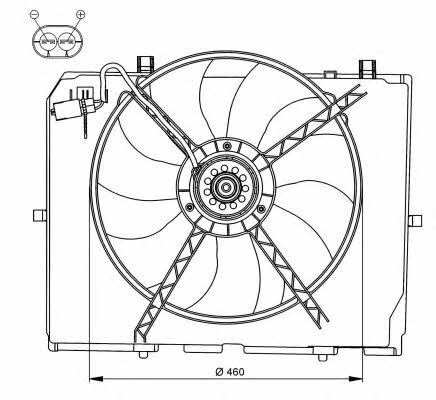 NRF 47066 Hub, engine cooling fan wheel 47066: Buy near me in Poland at 2407.PL - Good price!