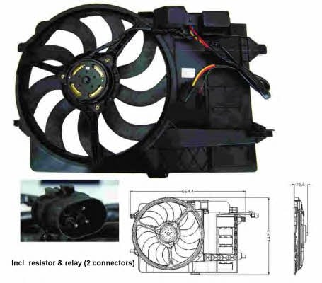NRF 47302 Hub, engine cooling fan wheel 47302: Buy near me in Poland at 2407.PL - Good price!