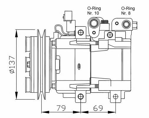 NRF Compressor, air conditioning – price 722 PLN