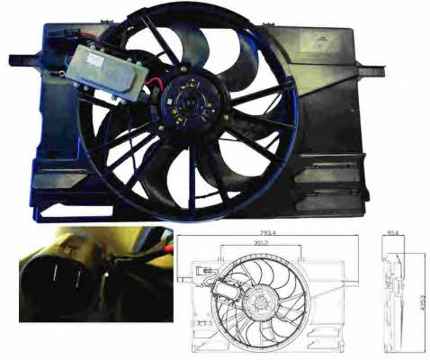NRF 47412 Hub, engine cooling fan wheel 47412: Buy near me in Poland at 2407.PL - Good price!