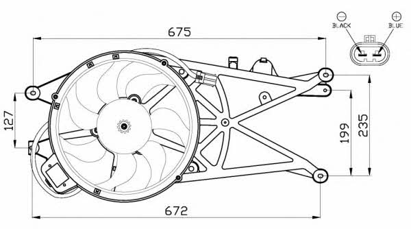 NRF 47489 Hub, engine cooling fan wheel 47489: Buy near me in Poland at 2407.PL - Good price!