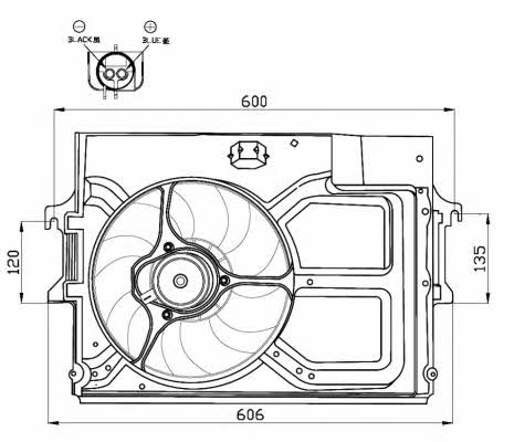 NRF 47490 Hub, engine cooling fan wheel 47490: Buy near me in Poland at 2407.PL - Good price!