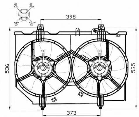NRF 47497 Hub, engine cooling fan wheel 47497: Buy near me at 2407.PL in Poland at an Affordable price!