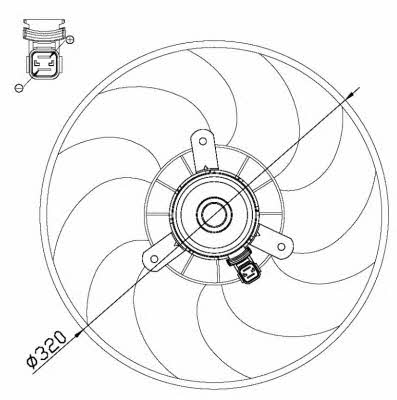 NRF 47514 Hub, engine cooling fan wheel 47514: Buy near me in Poland at 2407.PL - Good price!