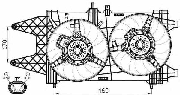 NRF 47542 Hub, engine cooling fan wheel 47542: Buy near me at 2407.PL in Poland at an Affordable price!
