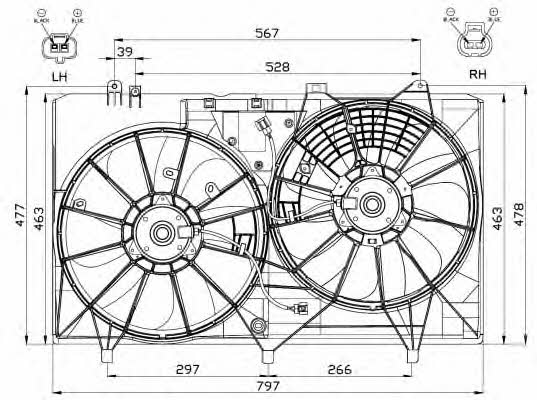 NRF 47565 Hub, engine cooling fan wheel 47565: Buy near me in Poland at 2407.PL - Good price!