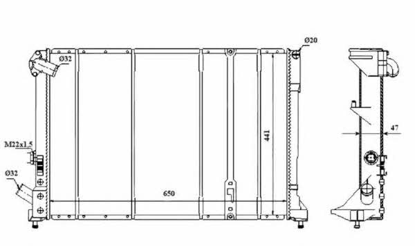 NRF 58059 Radiator, engine cooling 58059: Buy near me in Poland at 2407.PL - Good price!