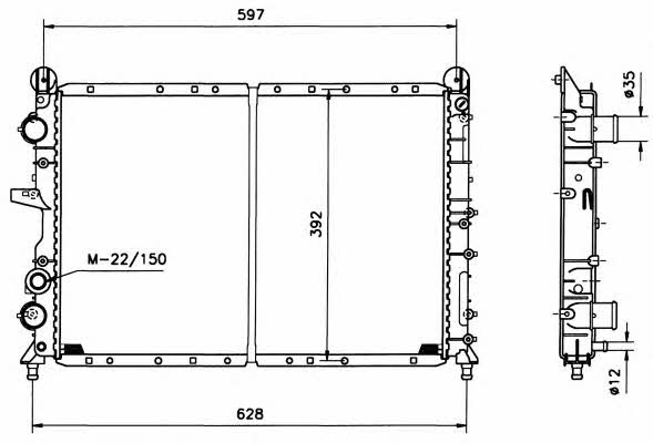 NRF 58124 Radiator, engine cooling 58124: Buy near me in Poland at 2407.PL - Good price!