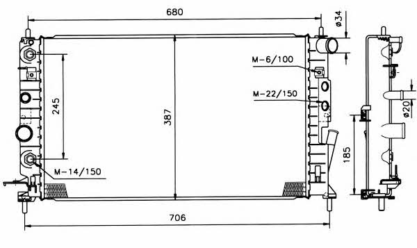 NRF Radiator, engine cooling – price