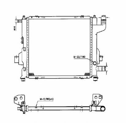 NRF Radiator, engine cooling – price 345 PLN