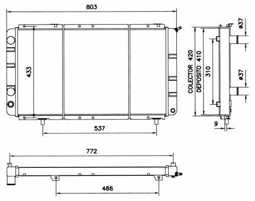 NRF 52063 Radiator, engine cooling 52063: Buy near me in Poland at 2407.PL - Good price!