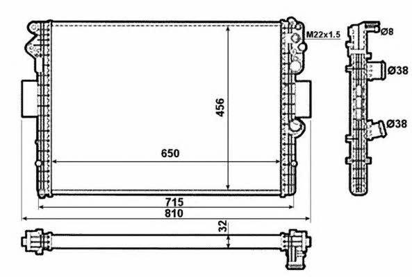 Radiator, engine cooling NRF 53612