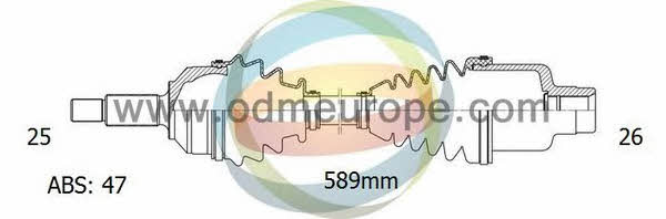 Odm-multiparts 18-081541 Drive shaft 18081541: Buy near me in Poland at 2407.PL - Good price!