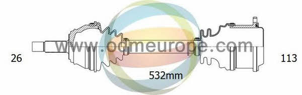 Odm-multiparts 18-092030 Drive shaft 18092030: Buy near me in Poland at 2407.PL - Good price!