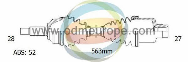 Odm-multiparts 18-143061 Drive shaft 18143061: Buy near me in Poland at 2407.PL - Good price!