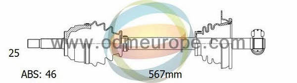 Odm-multiparts 18-251011 Drive shaft 18251011: Buy near me in Poland at 2407.PL - Good price!