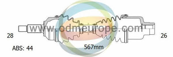 Odm-multiparts 18-052232 Drive shaft 18052232: Buy near me in Poland at 2407.PL - Good price!