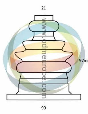 Odm-multiparts 21-990174 Bellow, driveshaft 21990174: Buy near me in Poland at 2407.PL - Good price!