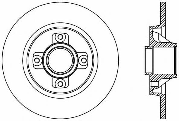 Open parts BDA2387.10 Rear brake disc, non-ventilated BDA238710: Buy near me in Poland at 2407.PL - Good price!