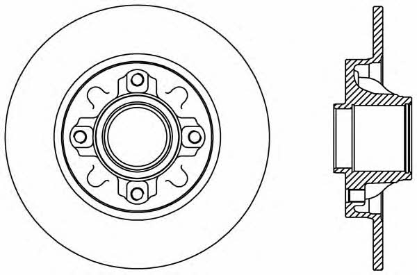 Open parts BDA2388.10 Диск гальмівний задній невентильований BDA238810: Приваблива ціна - Купити у Польщі на 2407.PL!