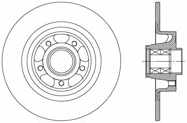 Open parts BDA2514.30 Диск гальмівний задній невентильований BDA251430: Приваблива ціна - Купити у Польщі на 2407.PL!