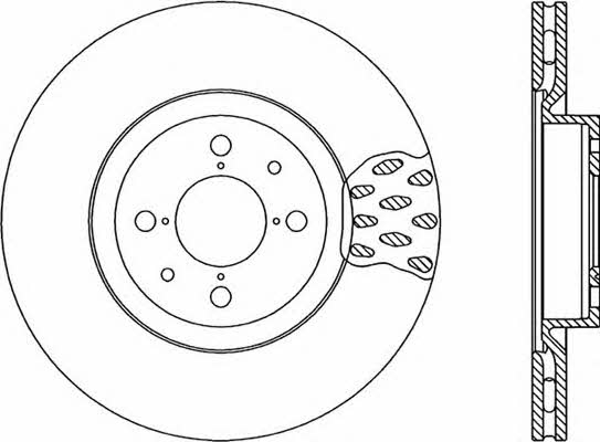 Open parts BDR1016.20 Front brake disc ventilated BDR101620: Buy near me in Poland at 2407.PL - Good price!