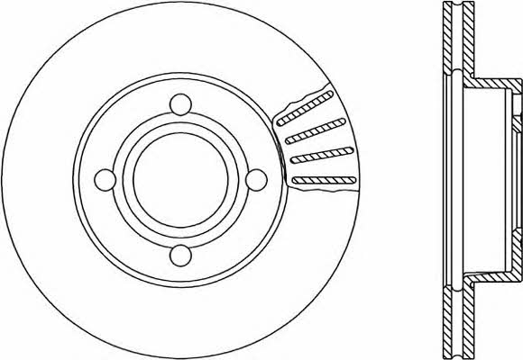 Open parts BDR1032.20 Front brake disc ventilated BDR103220: Buy near me in Poland at 2407.PL - Good price!