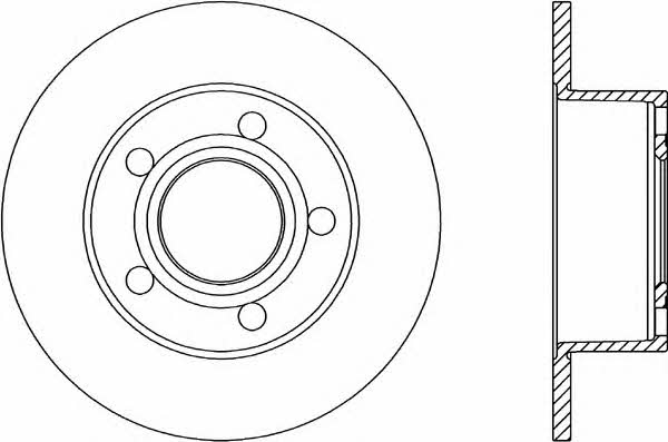 Open parts BDR1038.10 Rear brake disc, non-ventilated BDR103810: Buy near me in Poland at 2407.PL - Good price!