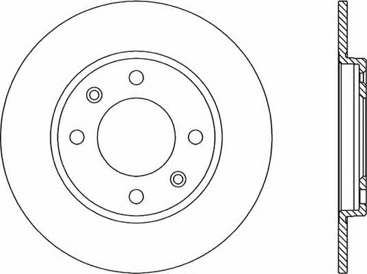 Open parts BDR1115.10 Rear brake disc, non-ventilated BDR111510: Buy near me in Poland at 2407.PL - Good price!