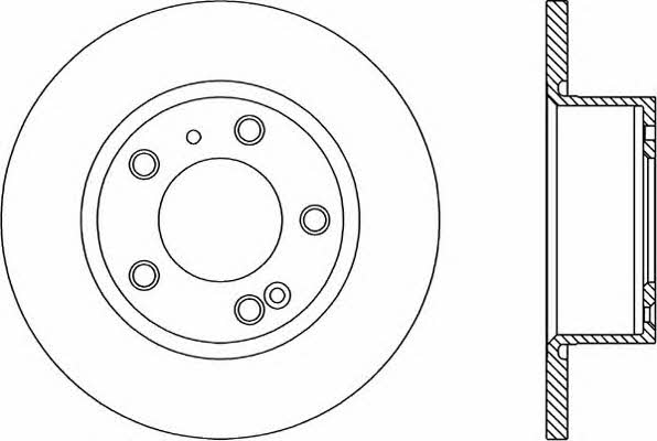Open parts BDR1116.10 Rear brake disc, non-ventilated BDR111610: Buy near me in Poland at 2407.PL - Good price!