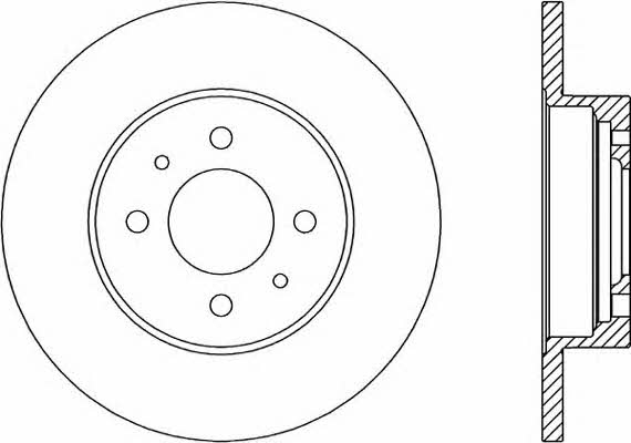 Open parts BDR1133.10 Unventilated front brake disc BDR113310: Buy near me in Poland at 2407.PL - Good price!