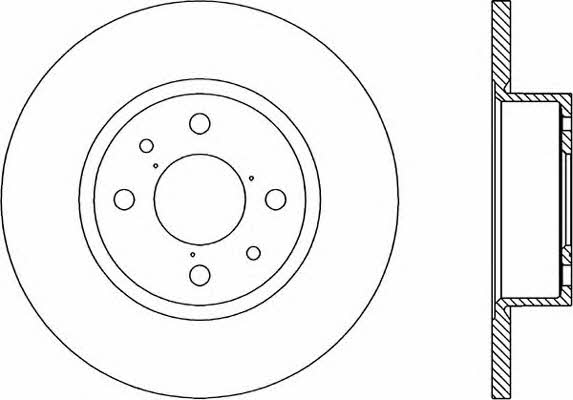 Open parts BDR1135.10 Unventilated front brake disc BDR113510: Buy near me in Poland at 2407.PL - Good price!