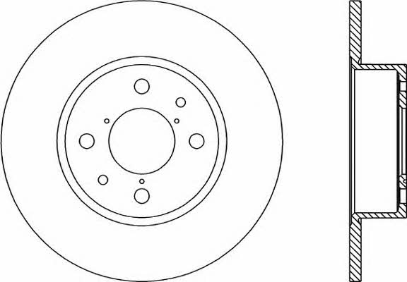 Open parts BDR1137.10 Rear brake disc, non-ventilated BDR113710: Buy near me in Poland at 2407.PL - Good price!