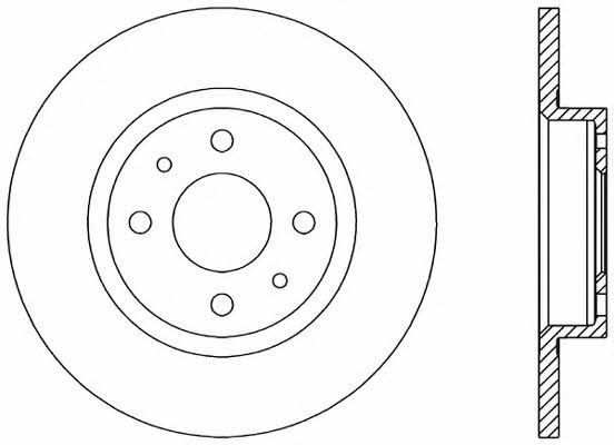 Open parts BDR1145.10 Unventilated front brake disc BDR114510: Buy near me in Poland at 2407.PL - Good price!