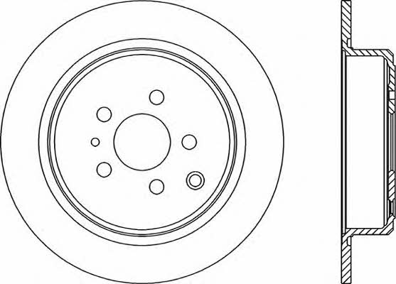 Open parts BDR1149.10 Rear brake disc, non-ventilated BDR114910: Buy near me in Poland at 2407.PL - Good price!