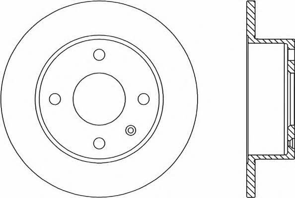 Open parts BDR1171.10 Unventilated front brake disc BDR117110: Buy near me in Poland at 2407.PL - Good price!