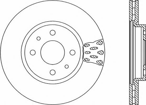 Open parts BDR1235.20 Front brake disc ventilated BDR123520: Buy near me in Poland at 2407.PL - Good price!