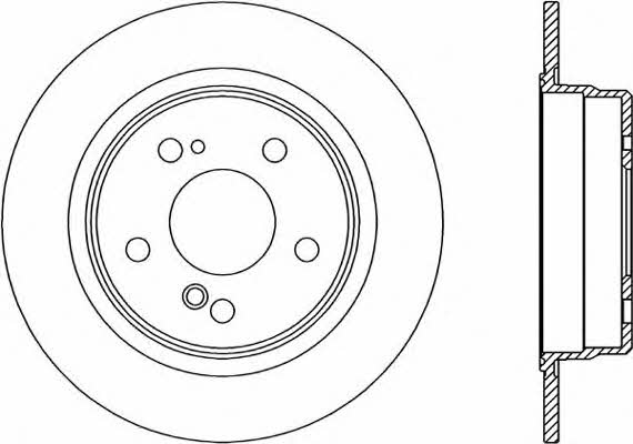 Open parts BDR1307.10 Rear brake disc, non-ventilated BDR130710: Buy near me in Poland at 2407.PL - Good price!