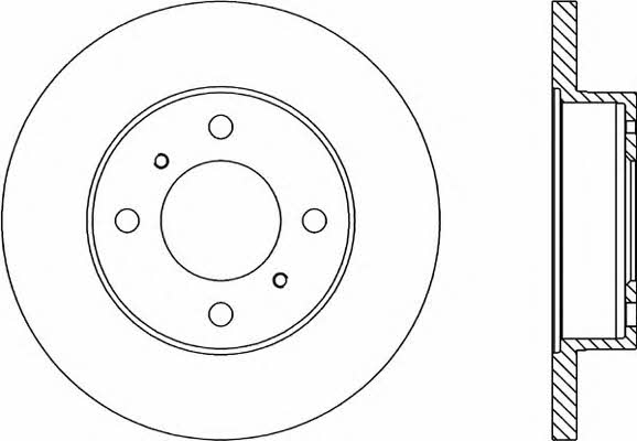 Open parts BDR1349.10 Unventilated front brake disc BDR134910: Buy near me in Poland at 2407.PL - Good price!