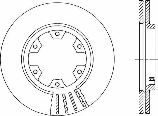 Open parts BDR1384.20 Front brake disc ventilated BDR138420: Buy near me in Poland at 2407.PL - Good price!