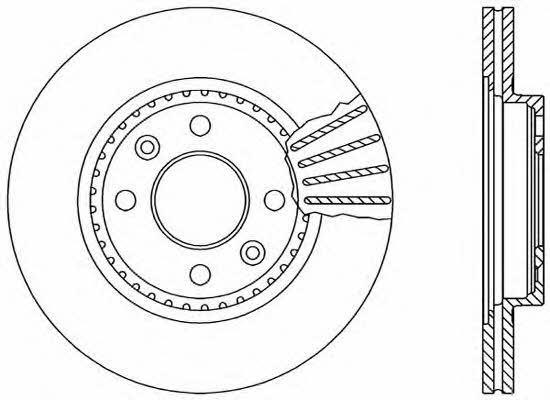 Open parts BDR1462.20 Front brake disc ventilated BDR146220: Buy near me in Poland at 2407.PL - Good price!