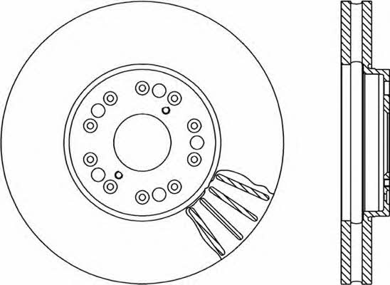 Open parts BDR1562.20 Диск гальмівний передній вентильований BDR156220: Приваблива ціна - Купити у Польщі на 2407.PL!