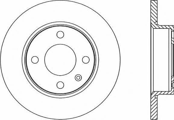 Open parts BDR1670.10 Unventilated front brake disc BDR167010: Buy near me in Poland at 2407.PL - Good price!